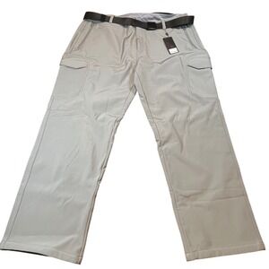 FREE SOLDIER Mens Outdoor Softshell Fleece Lined Cargo Pants Gray 46W x 32L New